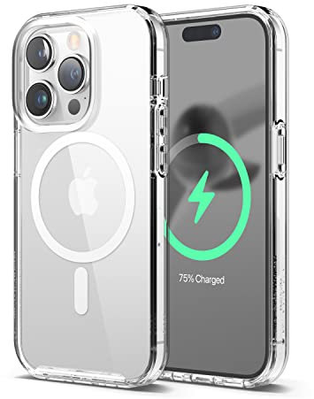 elago Cover Magnetica Trasparente Ibrida Custodia Compatibile con iPhone 14 Pro Case (6.1), Compatibile con MagSafe, PC + TPU, Protezione di Cadute Grado Militare USA, Ingiallimento Ridotto