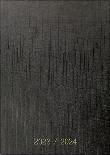 BRUNNEN Schülerkalender „Mystèry“ 2023/2024 2 Seiten = 1 Woche A6 schwarz