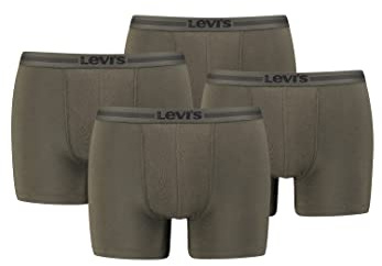 Levi's Tencel Herren Unterwäsche Retroshorts Boxershorts 4er Pack, Farbe:Khaki, Bekleidungsgröße:XXL