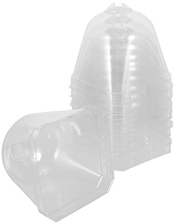 OFFSCH Cloche de Jardin Mini Plastique Transparent 10 Pièces Protection pour Plantes 8X10Cm Couvercle Réutilisable Aération Réglable pour Jardinage Serrage Pépinière Protection Le Gel Froid