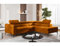 Easy4You Senf Ecksofa Balsta Velours in L-Form 264 x 73 x 203 cm mit Schlaffunktion und Bettzeugbehälter - Schlafsofa mit Bettkasten Links oder rechts - Eckcouch mit Stauraum - Stoff: Monolith 48