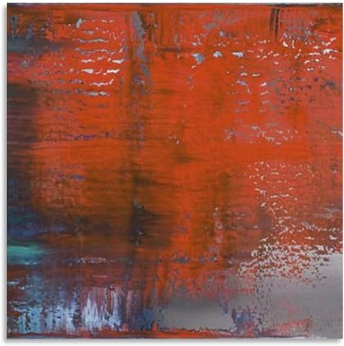 LVTFCO Gerhard Richter-Poster „Abstrakt 805-4“, Gemälde von Gerhard Richter, Leinwand-Wandkunst, Gerhard Richter-Drucke für Zuhause, Bilddekoration, 50 x 50 cm x 1, ohne Rahmen