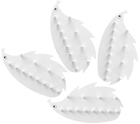 CALLARON 4 Pièces Crochet à Bijoux Multifonctionnel Mur De Support De Collier Porte-collier Suspendu Collier Cintre Organisateur Pendentif Cintre Plastique Mural Étagère Blanche