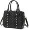 Miss Lulu Handtaschen für Damen, Designer Gesteppte Henkeltaschen mit Schleife, Große PU-Leder Schultertasche für Arbeit, Schule, Reisen (Schwarz)