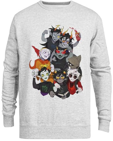 Generisch Meteor Crew Grauer Unisex-Pullover mit Rundhalsausschnitt