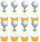 Ercadio Golf Ball Double Sided Cupcake Toppers, 24 Pack - Sports Golf Birthday Cake Decorations, Baby Shower, Party Favors