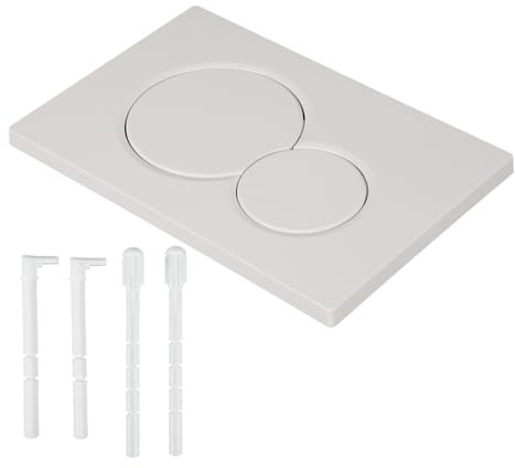 Betätigungsplatte drückerplatte Chrom Kunststoff WC spülkasten ersatzteile modell kompatibel mit GEBERIT SIGMA 01 (glänzend weiß)