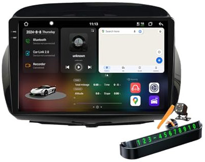 YLOXFW Y100s, Autoradio Android 14.0 Navi 2 DIN Stereo für Edix FRV 2004-2009 Sat GPS Navigation 9 Zoll Cartablet DVD Multimedia Player FM BT Receiver mit Carplay 4G 5G WiFi DSP SWC