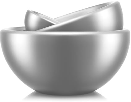 Bodum 20oz, 101oz, and 220oz Midora Insulated Double Wall Salad Bowl Set, Rust-Resistant, Polished Stainless Steel