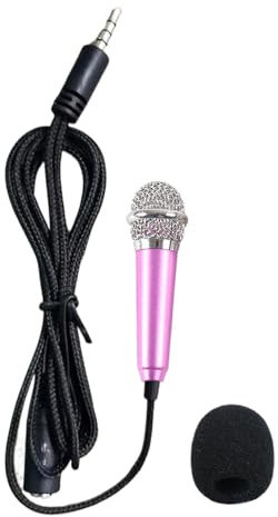 Générique Petit Microphone ASMR, Petit Microphone pour Podcast, Amplificateur de Haut-Parleur Compact, Enregistreur vidéo Vocal, Microphone Dynamique pour Ordinateur Portable et téléphone Portable