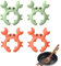 Oupool Crab Spoon Holder, 4pcs Silicone Crab Utensil Holder, Red & Green, Suitable for Kitchen Countertop & Stovetop
