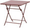 Hespéride - Table de Jardin Pliante carrée Greensboro Lie de vin 2 Places en Acier