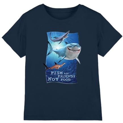 Finding Nemo Boys Fish are Friends Unisex Kids T-Shirt, Navy, 3-4 Years UK