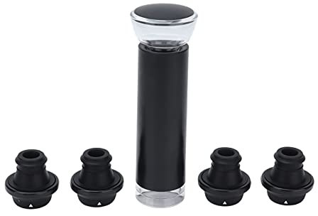 Pompe à Vide, Pompe d'économiseur de vin Manuel avec 4 Bouteilles à Vide à Vide Saverne de vin Portable pour Restaurant