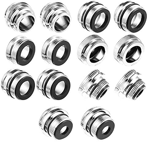 SHINEOFI 2sets Adattatore Per Rubinetto in Metallo Set Da Adattatore Per Aeratore Connettore Per Tubo Da Giardino Per Filtro Acqua Compatibile Con Rubinetto Per Lavabo