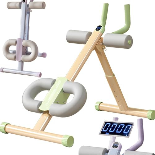 Faltbares Bauchtrainingsgerät, einstellbarer Gradient und Höhe mit LED-Timer, kompaktes Heim-Fitnessgerät zur Stärkung der Rumpfmuskulatur