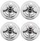 Dyocoag Club Car Wheel Hub Caps Silber plattiert 5 Spoke SS Style Chrom Finish Ersatz Esggo 8in