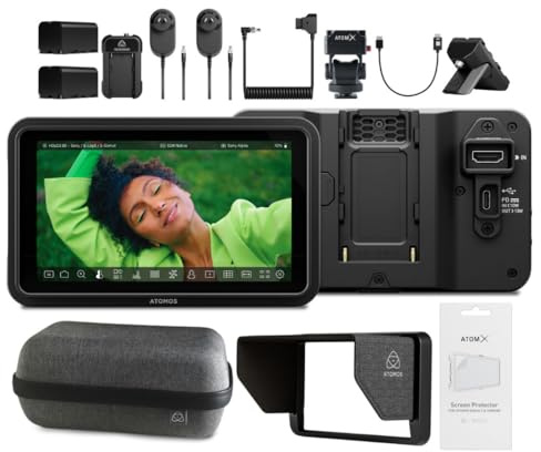 Atomos Shinobi II - Écran HDMI 4K de 5 pouces - Ensemble avec Creator et Kit d'alimentation universel (3 articles)