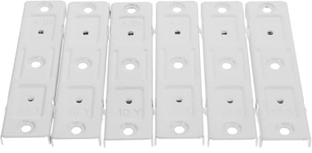 Toddmomy 6 Stück Edelstahl Verbindungsstücke für Deckengardinenschienen Weiße Doppelte Montagehalterungen für Wand und Deckenbefestigung Verbreitertes Schienensystem für Raumteiler
