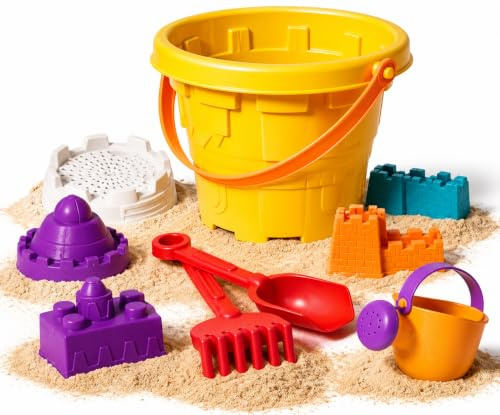 TK Gruppe Timo Klingler Sandspielzeug Set - Sandkastenspielzeug - mit Diversen Formen, Sieben, Rechen, Schaufel für Sandkasten & Sandförmchen für Jungen & Mädchen (11 Teilig)