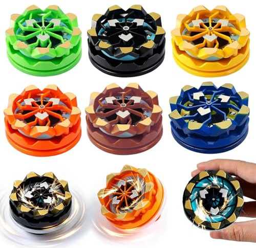 Dryxog 6 Pièces Premium Toupies Lumineuses, Éclatantes Toupie Enfant Jouet Enfant 8 Ans Garçon, Parfait Cadeau Anniversaire Enfants pour Garçons Filles, Idéal pour Anniversaire Tombola Jouet