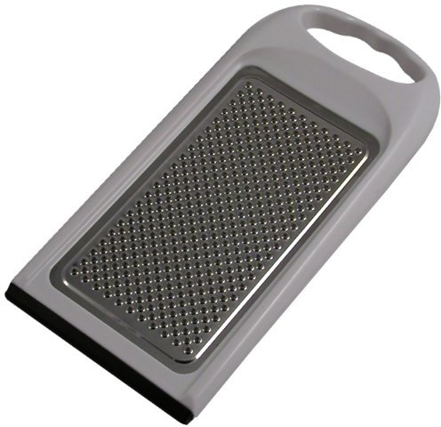 Metaltex 194542084 Kartoffelreibe/Käsereibe mit Gummilippe, Edelstahl