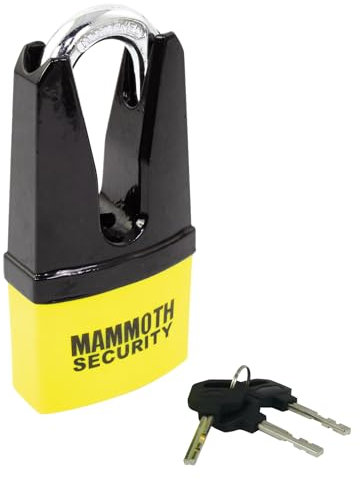 Mammoth Security Motorcycle Disc Lock/Shackle Padlock Security Maxi 2 in 1 for Motorcbike Motocross Scooter E-Bike