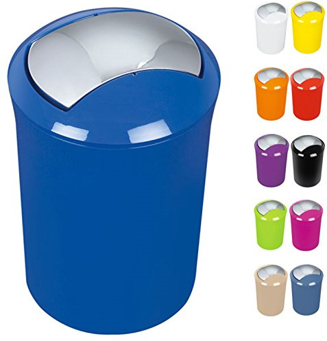 Spirella Design Kosmetikeimer 10.14385 Sydney mit Schwingdeckel 5 Liter (ØxH): 19 x 30 cm Blau