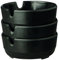 APS 576 Aschenbecher CASUAL 3er-Set Schwarze Melamin Aschenbecher, Ø 8 x 3 cm