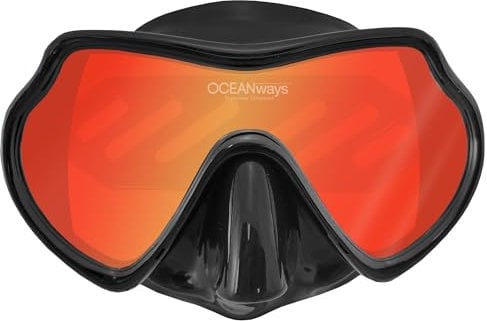 SeaDive Oceanways SuperView-HD Maske - Schwarzes Silikon