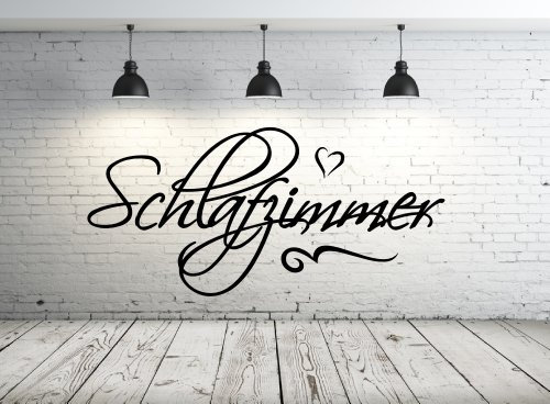 Selbstklebender Deko Türaufkleber, Beschriftung , Text ~ Schlafzimmer ~ Wandtattoo, 68094-58x28 cm, Wandaufkleber, Sticker Aufkleber für die Wand, Fensterbild, Tapetensticker, Türaufkleber, Tattoo aus Markenfolie - aus 32 Farben wählen
