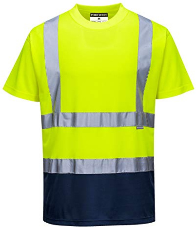 Portwest S378 Zweifarbiges Warnschutz T-Shirt Normalgröße Kurzarm Polyester