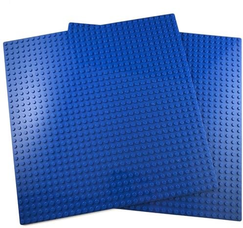 APOSTROPHE Games Building Block Base Plates Compatible with All Major Brands 25.6 cm 25.6 cm Blue Baseplates (2x Blue)