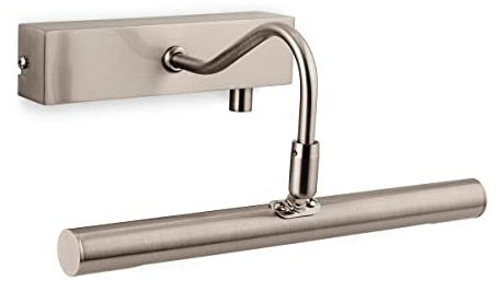 Firstlight LED Picture Light with Dimmer Switch, Brushed Steel