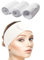 Queta Haarband für Make Up, Kosmetik Stirnband Frottee, verstellbare Haarschutzband mit Klettverschluss 3pcs (Weiß, Normal)