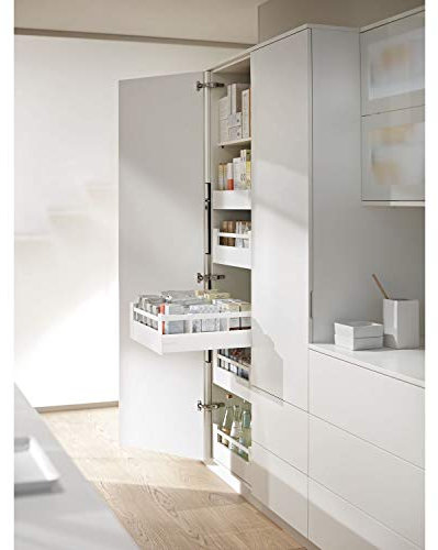 Blum Space Tower Tandembox antaro Schubladen-Set | Mit Reling, 30kg NL550mm, KB 600mm | weiß