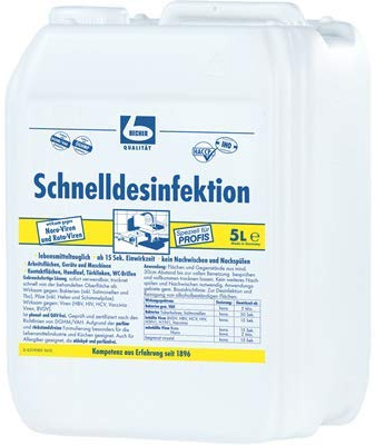 Desinfektion Schnelldesinfektion
