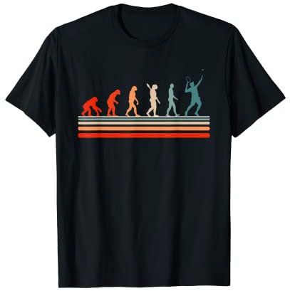 Divertente tennista retrò vintage evoluzione tennis Maglietta