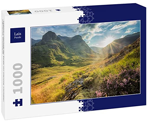 Lais Puzzle Valley view below the mountains of Glencoe, Lochaber, HIghlands, Scotland 1000 pieces