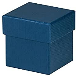 Rössler Geschenkbox mit Deckel | Box mit Deckel | Geschenkbox Geburtstag | Karton mit Deckel | Geschenk Box | Geschenkkarton mit Deckel | Maße: 65x65x65mm | Farbe: Blau | Navy