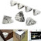 8 Stück Silber Eckenschutz Metall Schutz Winkelstütze Schutz für Holz Kofferraum Box Truhe Flightcase Aluminium Box Wrap Winkel