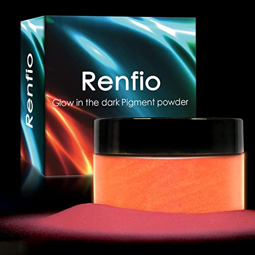 Renfio 100 g leuchtendes Pigmentpulver, leuchtendes Pulverharz-Farbpigment, fluoreszierendes Pigmentfarbe für Epoxidharz, Schleim, Acrylfarbe, Nagel, feine Kunst – fluoreszierendes Rosa