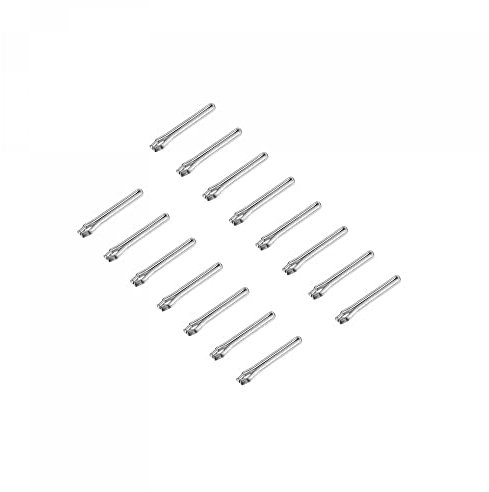 sourcing map 15 Pcs 18mm Watch Link Cotter Pin Assortment, Stainless Steel 0.9mm Dia. Watch Strap Bars Split Pin for Watchband Repair, Silver Tone