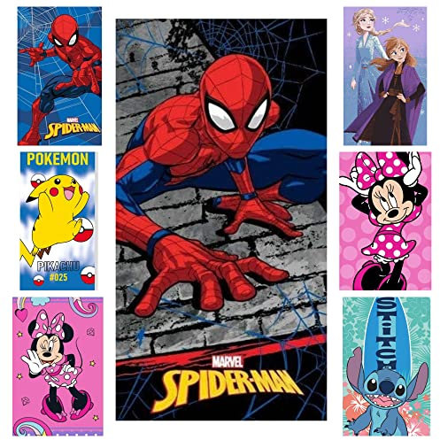 DONATELLA Strandtuch Disney Spiderman, schwarz, 070 x 140 cm