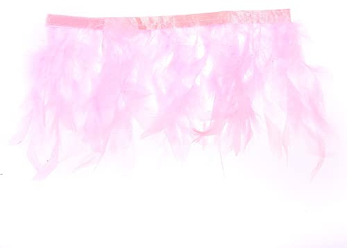 OAIEU 1 Stück Langes Feder-Plüsch-Manschettenarmband, Straußenhaar-Stirnband, Haarring, Handgelenk-Ärmel-Armreif Für Frauen (Rosa)