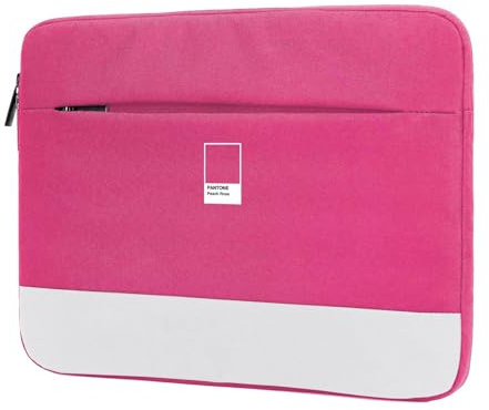 Celly, Sleeve per Laptop Linea Pantone, Custodia PC 15.6 con Chiusura Zip, Due Scomparti e Tasca Esterna Richiudibile, con Imbottitura Interna, Peach Rose