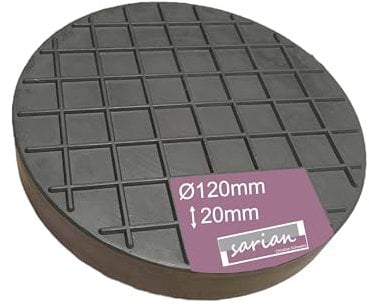 Gummiauflagen Verschiedene Größen für Wagenheber und Hebebühnen zum Reifenwechseln Rangierwagenheber Gummiklotz Gummiunterlage (120x20 Waffel)