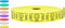 Tacticai 2000 tickets de tombola, sourire, jaune (1 des 8 couleurs), rouleau unique, billet pour événements, entrée, récompense de classe, collecte de fonds et prix