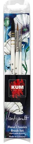 KUM 5146816 - Künstlerpinsel Set 3-teilig, handgemalt Floral Classics Brush Set