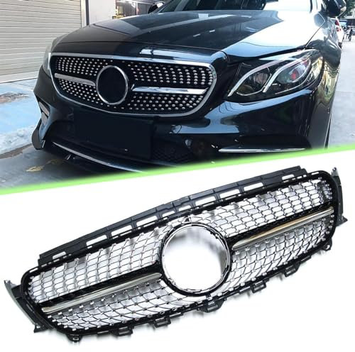 HALOD Frontgrill für Mercedes Benz E Class W213 S213 A238 C238 E53 AMG E43 AMG 2016-2021 Stoßstangen-Kühlergrills,normal-ABlack